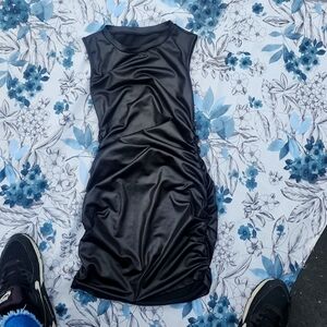 Little black faux leather dress